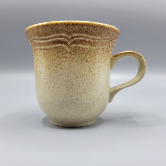 Vintage Mikasa Whole Wheat Stoneware Coffee Mugs Set Of 2 E 8000 Made In Japan - Picture 8 of 14